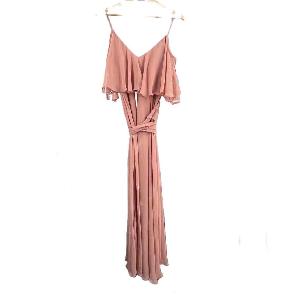 Jenny Packham Formal Dress JP1033 Desert Rose Maxi Spaghetti‎ Straps Size 6 New